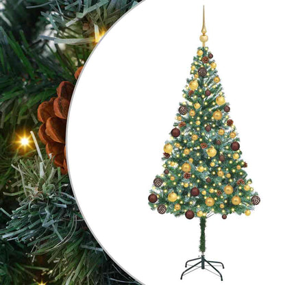 vidaXL Künstlicher Weihnachtsbaum Grün 180 cm PVC und Stahl
