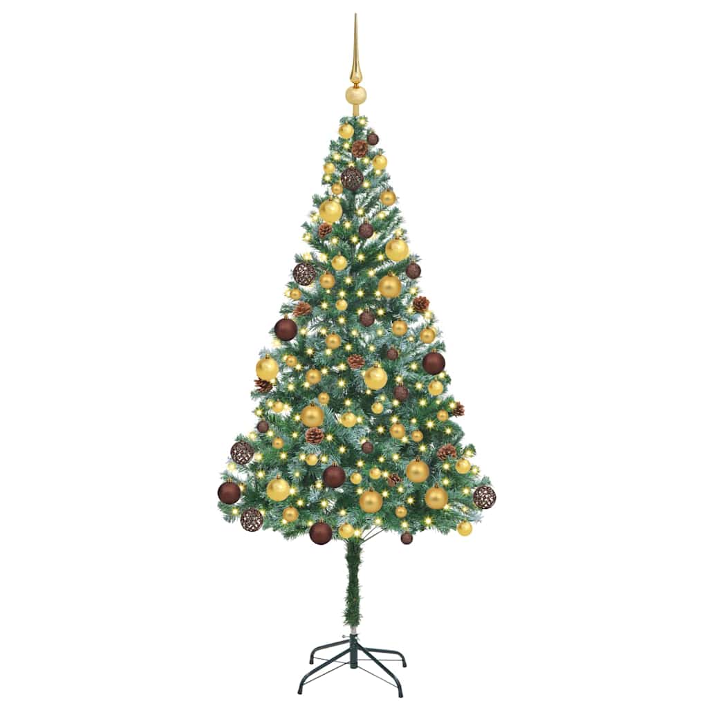 vidaXL Künstlicher Weihnachtsbaum Grün 180 cm PVC und Stahl
