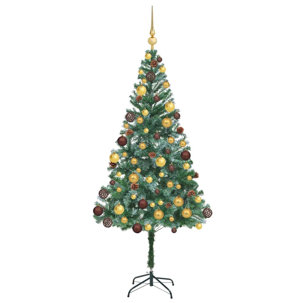 vidaXL Künstlicher Weihnachtsbaum Grün 180 cm PVC und Stahl