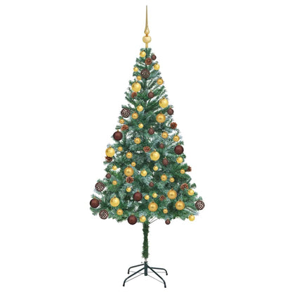vidaXL Künstlicher Weihnachtsbaum Grün 180 cm PVC und Stahl
