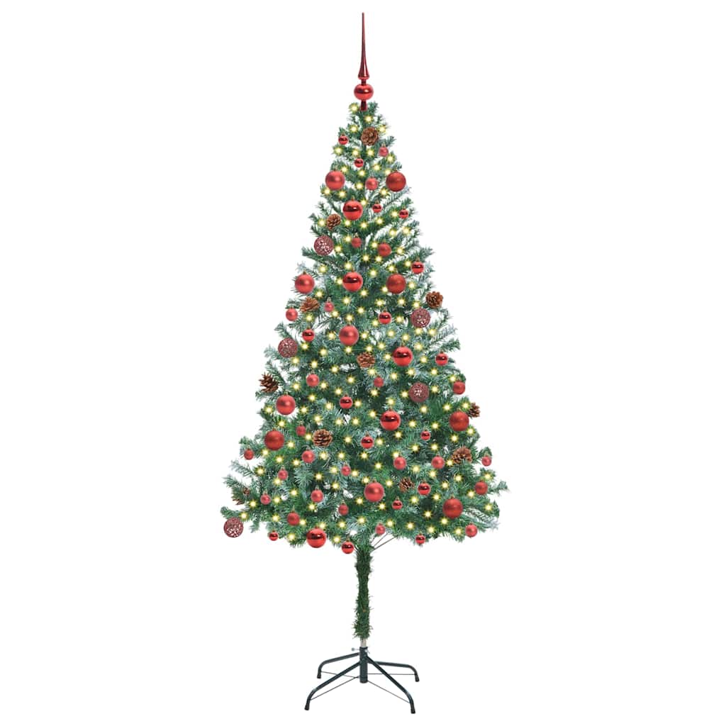 vidaXL Künstlicher Weihnachtsbaum Grün 180 cm PVC und Stahl