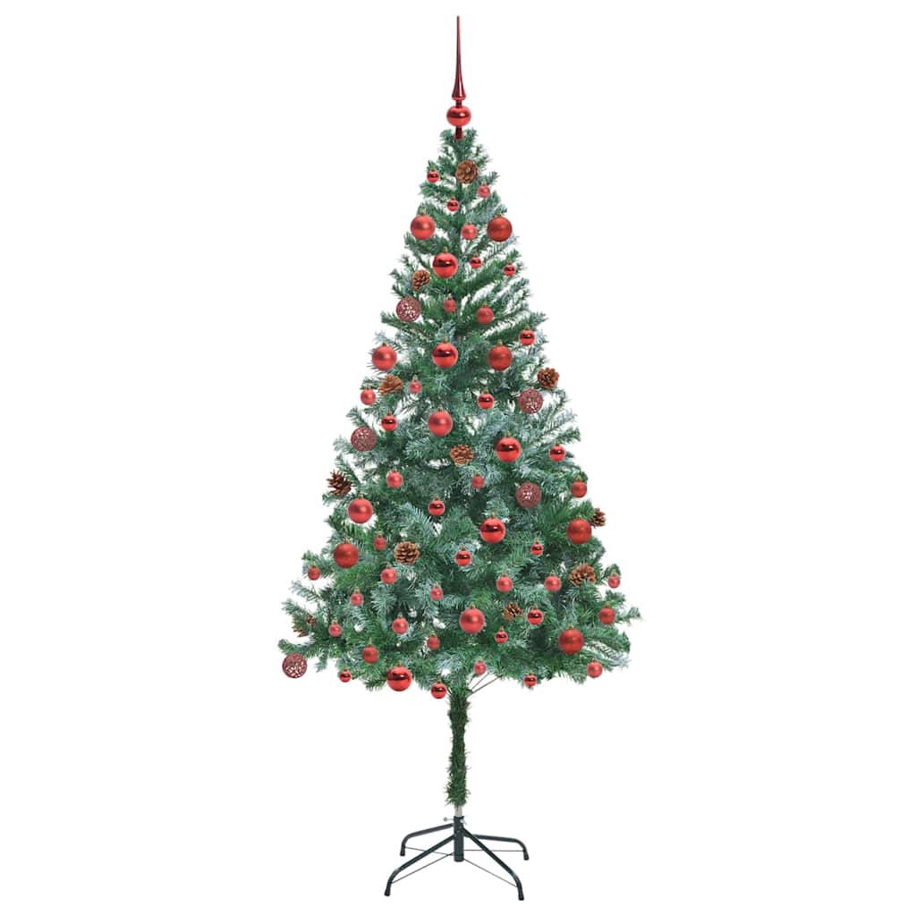 vidaXL Künstlicher Weihnachtsbaum Grün 180 cm PVC und Stahl