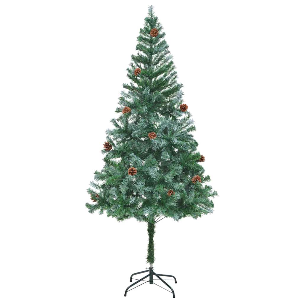 vidaXL Künstlicher Weihnachtsbaum Grün 180 cm PVC und Stahl