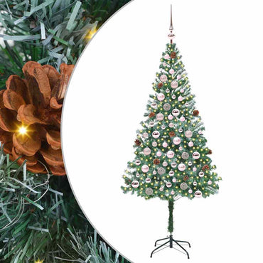 vidaXL Künstlicher Weihnachtsbaum Grün 180 cm PVC und Stahl