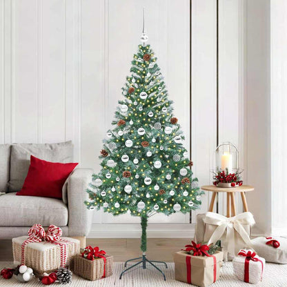 vidaXL Künstlicher Weihnachtsbaum Grün 180 cm PVC und Stahl