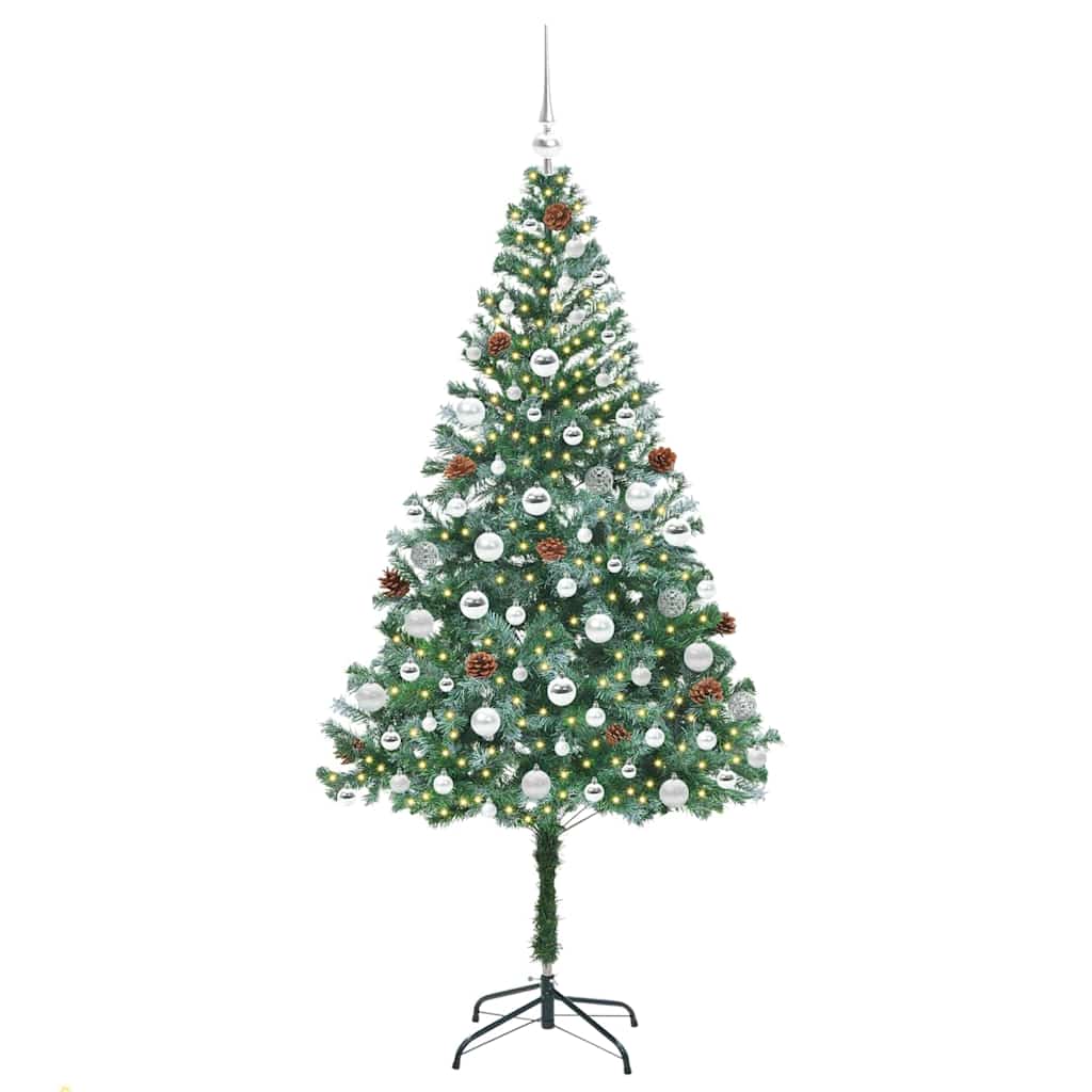 vidaXL Künstlicher Weihnachtsbaum Grün 180 cm PVC und Stahl