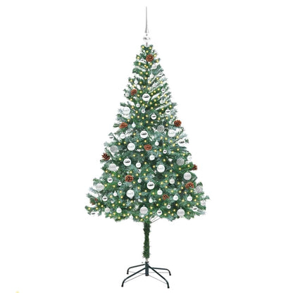 vidaXL Künstlicher Weihnachtsbaum Grün 180 cm PVC und Stahl
