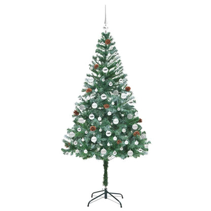 vidaXL Künstlicher Weihnachtsbaum Grün 180 cm PVC und Stahl