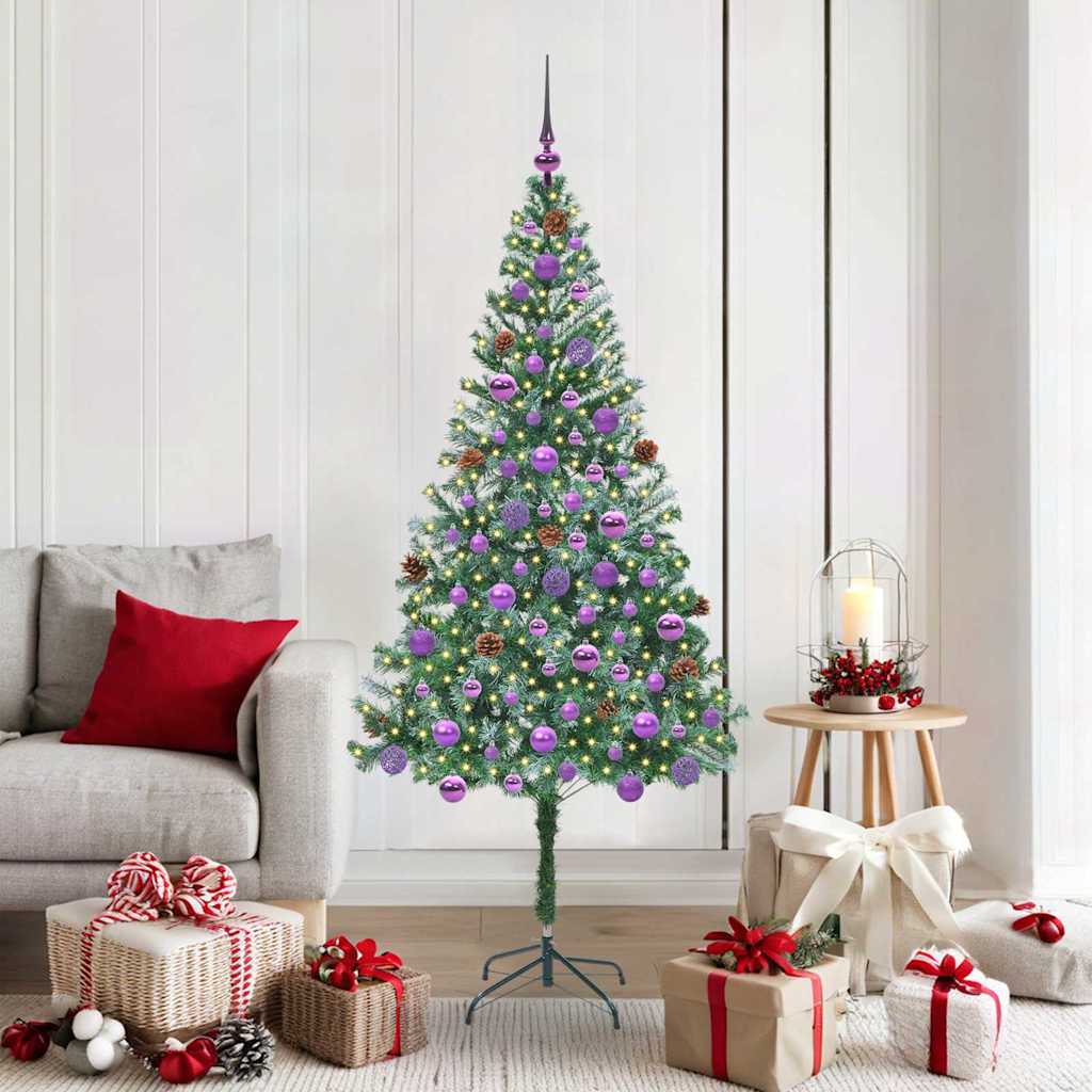 vidaXL Künstlicher Weihnachtsbaum Grün 180 cm PVC und Stahl