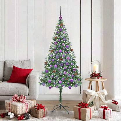 vidaXL Künstlicher Weihnachtsbaum Grün 180 cm PVC und Stahl
