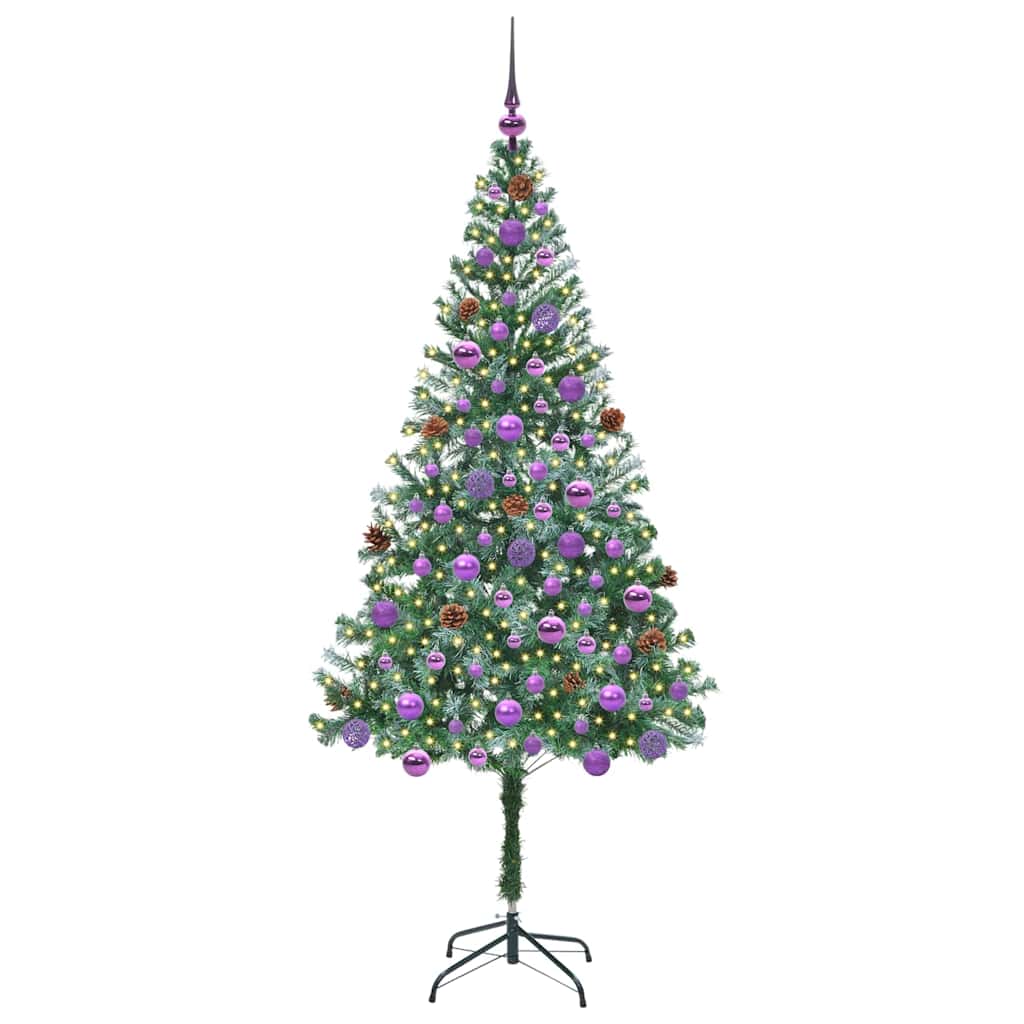 vidaXL Künstlicher Weihnachtsbaum Grün 180 cm PVC und Stahl