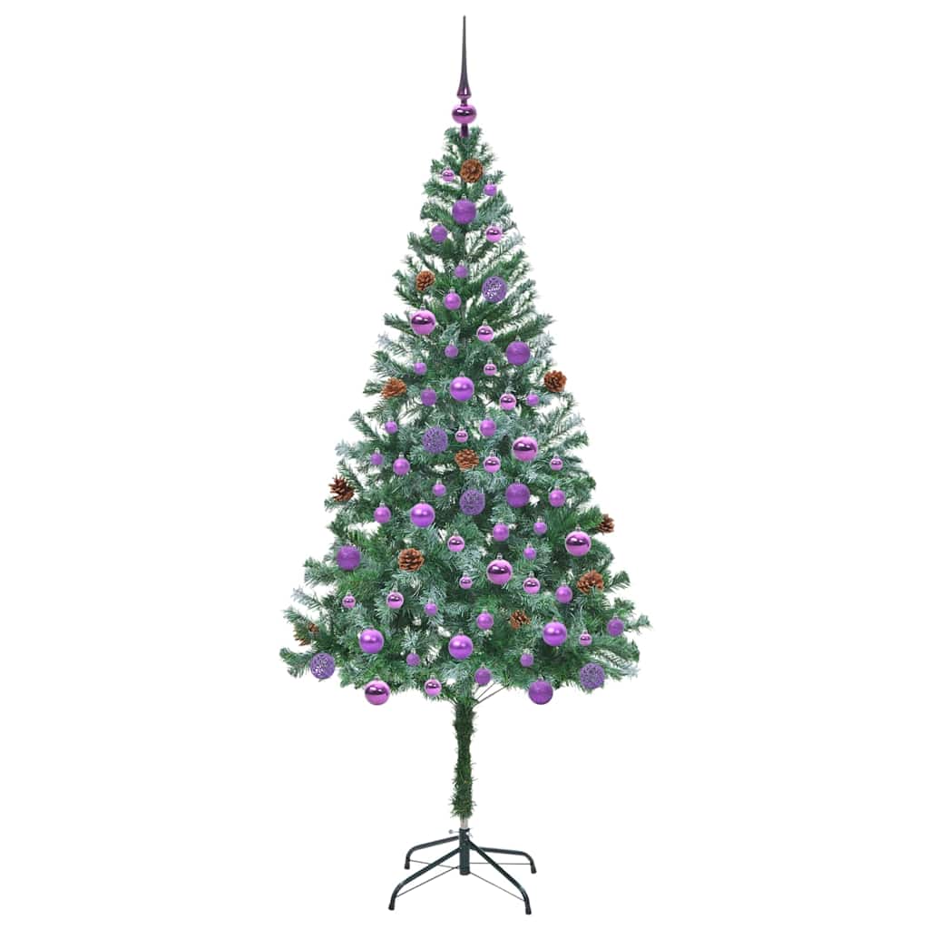vidaXL Künstlicher Weihnachtsbaum Grün 180 cm PVC und Stahl