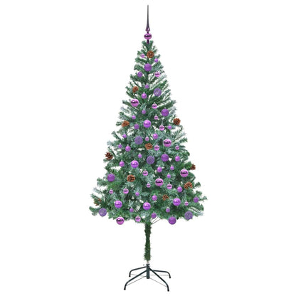 vidaXL Künstlicher Weihnachtsbaum Grün 180 cm PVC und Stahl