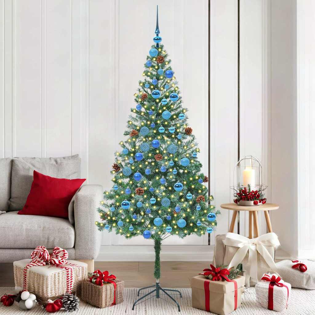 vidaXL Künstlicher Weihnachtsbaum Grün 180 cm PVC und Stahl