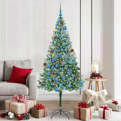 vidaXL Künstlicher Weihnachtsbaum Grün 180 cm PVC und Stahl