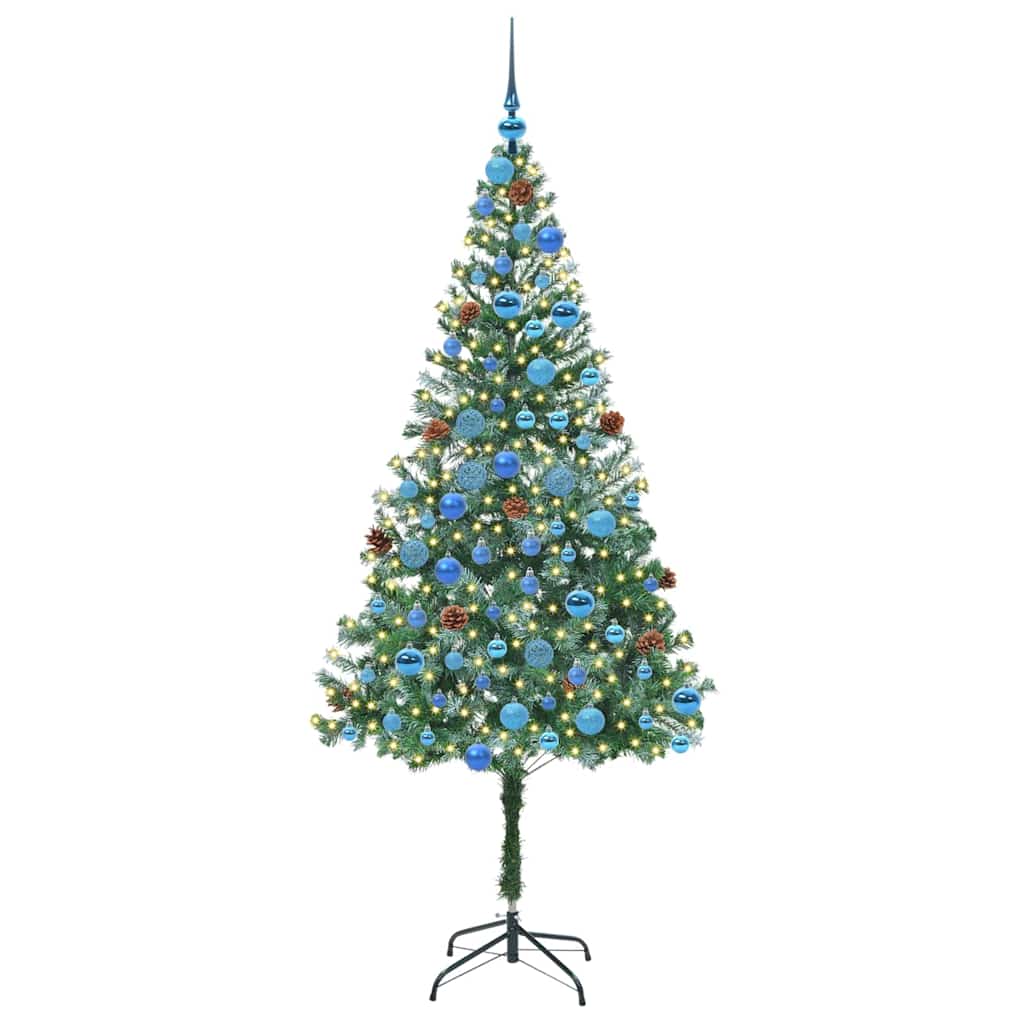 vidaXL Künstlicher Weihnachtsbaum Grün 180 cm PVC und Stahl