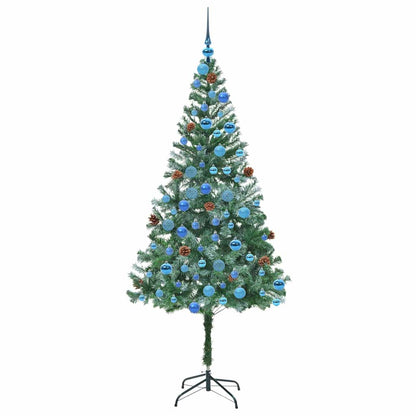 vidaXL Künstlicher Weihnachtsbaum Grün 180 cm PVC und Stahl