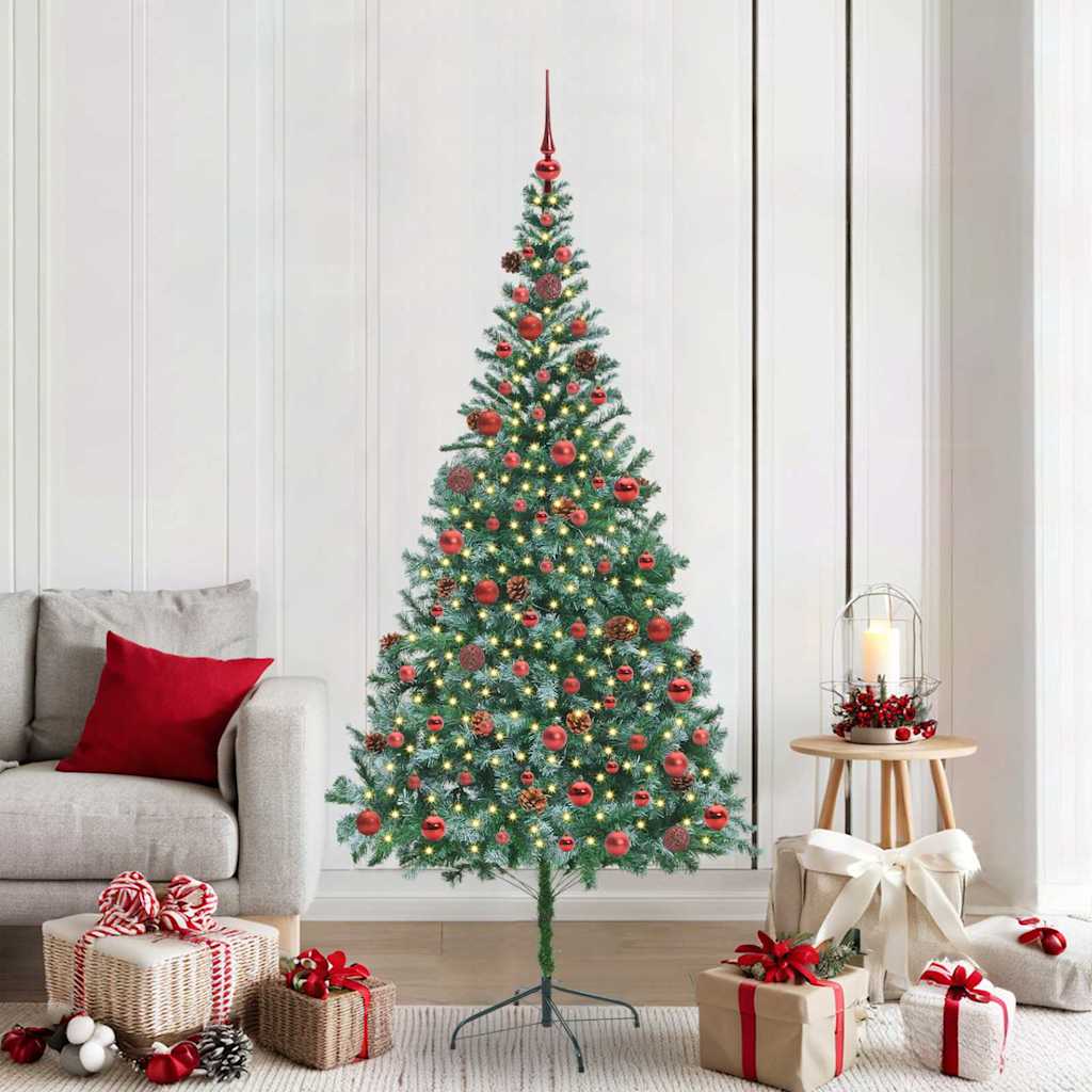 vidaXL Künstlicher Weihnachtsbaum Grün 210 cm PVC und Stahl