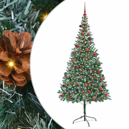 vidaXL Künstlicher Weihnachtsbaum Grün 210 cm PVC und Stahl