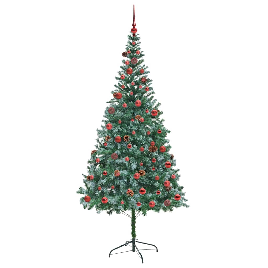 vidaXL Künstlicher Weihnachtsbaum Grün 210 cm PVC und Stahl