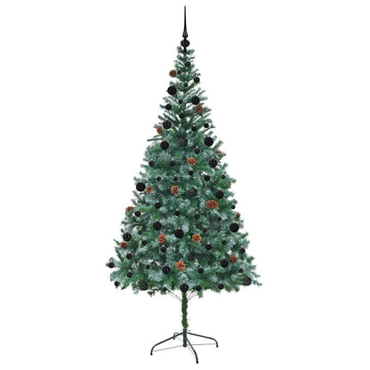 vidaXL Sapin de Noël artificiel Vert 210 cm PVC et acier