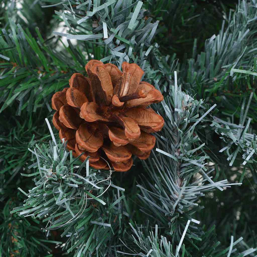 vidaXL Sapin de Noël artificiel Vert 210 cm PVC et acier
