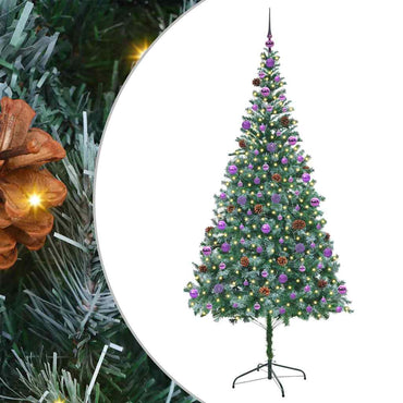 vidaXL Künstlicher Weihnachtsbaum Grün 210 cm PVC und Stahl