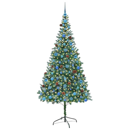 vidaXL Sapin de Noël artificiel Vert 210 cm PVC et acier