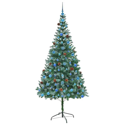 vidaXL Sapin de Noël artificiel Vert 210 cm PVC et acier