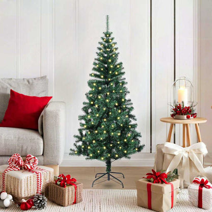 vidaXL Künstlicher vorbeleuchteter Weihnachtsbaum Grün 120 cm