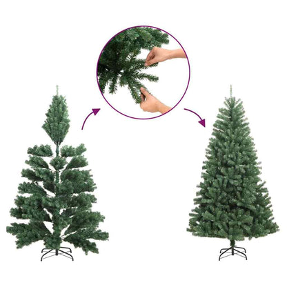 vidaXL Künstlicher vorbeleuchteter Weihnachtsbaum Grün 120 cm