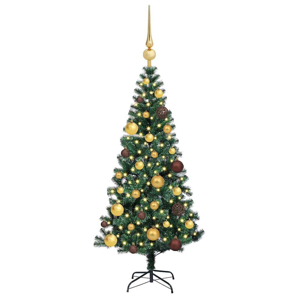 vidaXL Künstlicher vorbeleuchteter Weihnachtsbaum Grün 120 cm