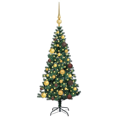 vidaXL Künstlicher vorbeleuchteter Weihnachtsbaum Grün 120 cm