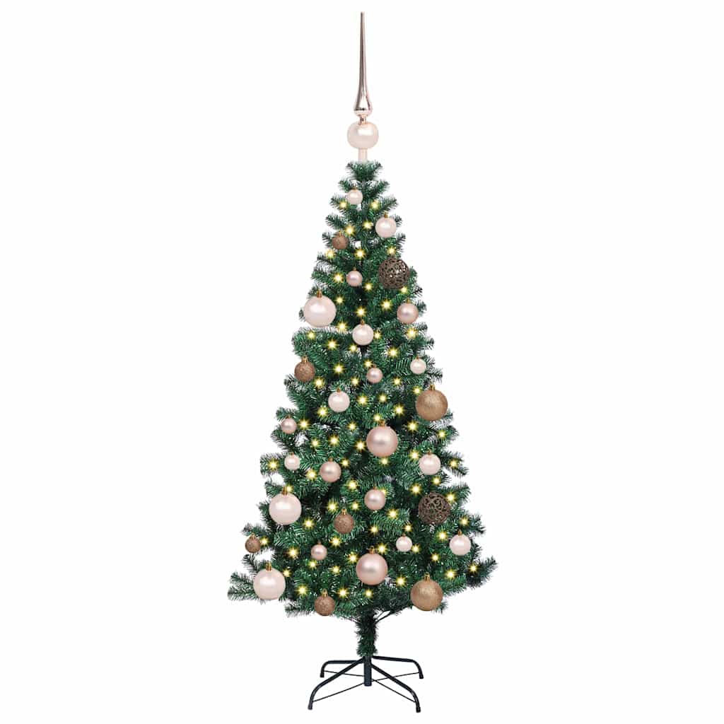 vidaXL Künstlicher vorbeleuchteter Weihnachtsbaum Grün 120 cm