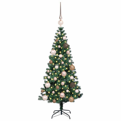 vidaXL Künstlicher vorbeleuchteter Weihnachtsbaum Grün 120 cm