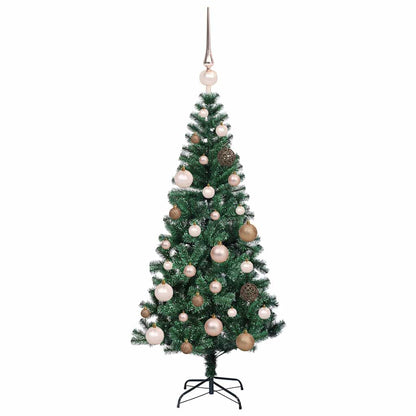 vidaXL Künstlicher vorbeleuchteter Weihnachtsbaum Grün 120 cm