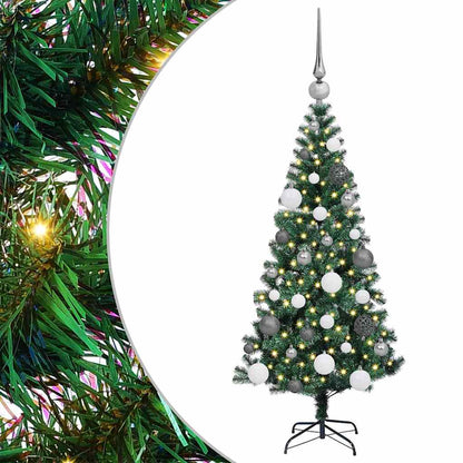 vidaXL Künstlicher vorbeleuchteter Weihnachtsbaum Grün 120 cm