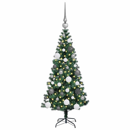 vidaXL Künstlicher vorbeleuchteter Weihnachtsbaum Grün 120 cm