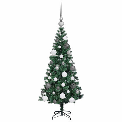 vidaXL Künstlicher vorbeleuchteter Weihnachtsbaum Grün 120 cm