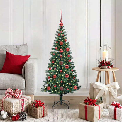 vidaXL Künstlicher vorbeleuchteter Weihnachtsbaum Grün 120 cm