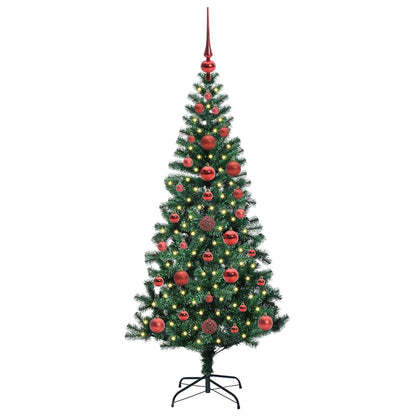 vidaXL Künstlicher vorbeleuchteter Weihnachtsbaum Grün 120 cm