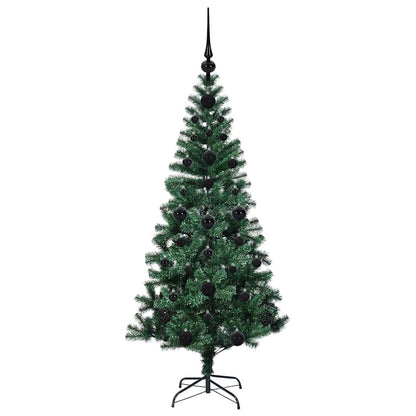 vidaXL Künstlicher vorbeleuchteter Weihnachtsbaum Grün 120 cm