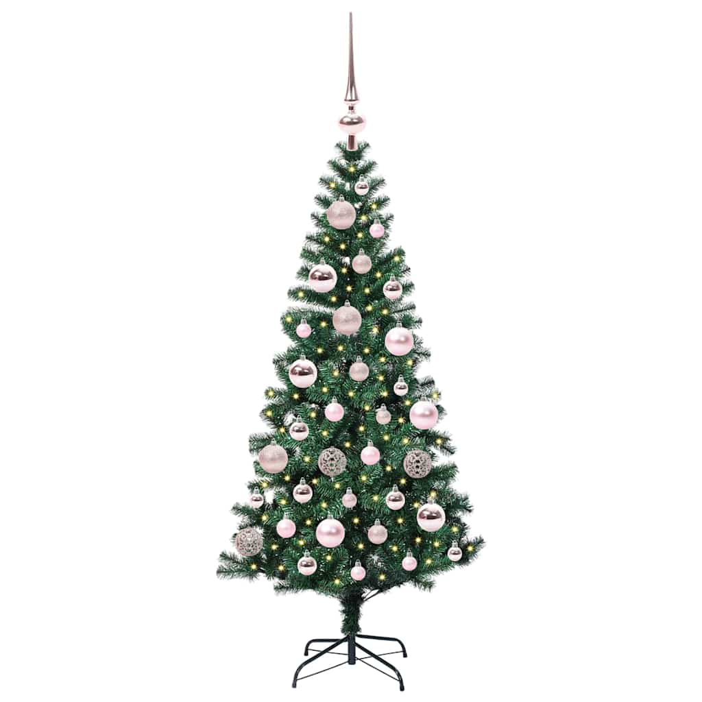 vidaXL Künstlicher vorbeleuchteter Weihnachtsbaum Grün 120 cm