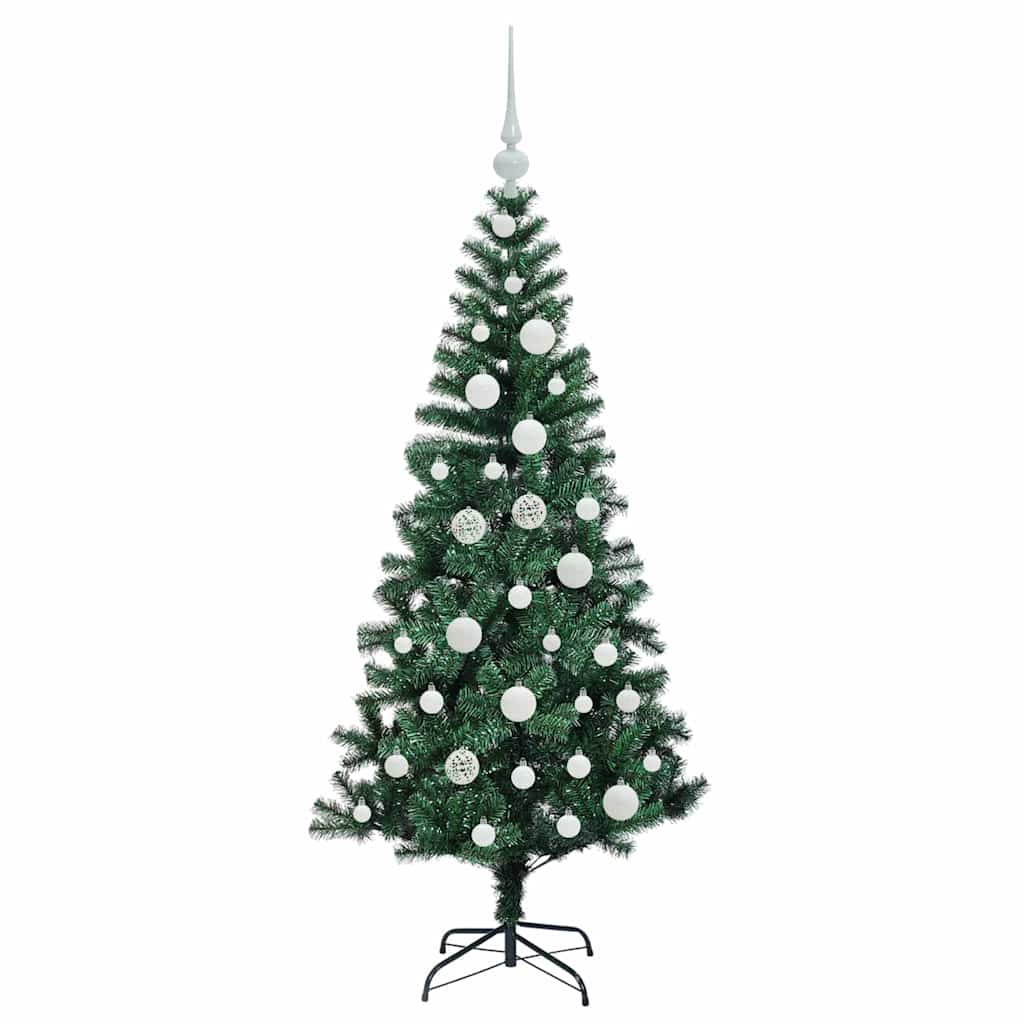 vidaXL Künstlicher vorbeleuchteter Weihnachtsbaum Grün 120 cm