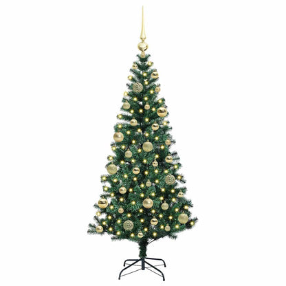 vidaXL Künstlicher vorbeleuchteter Weihnachtsbaum Grün 120 cm