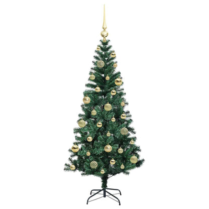 vidaXL Künstlicher vorbeleuchteter Weihnachtsbaum Grün 120 cm