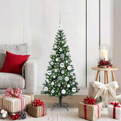 vidaXL Künstlicher vorbeleuchteter Weihnachtsbaum Grün 120 cm
