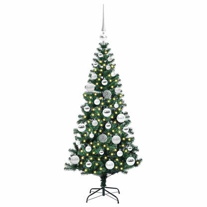 vidaXL Künstlicher vorbeleuchteter Weihnachtsbaum Grün 120 cm