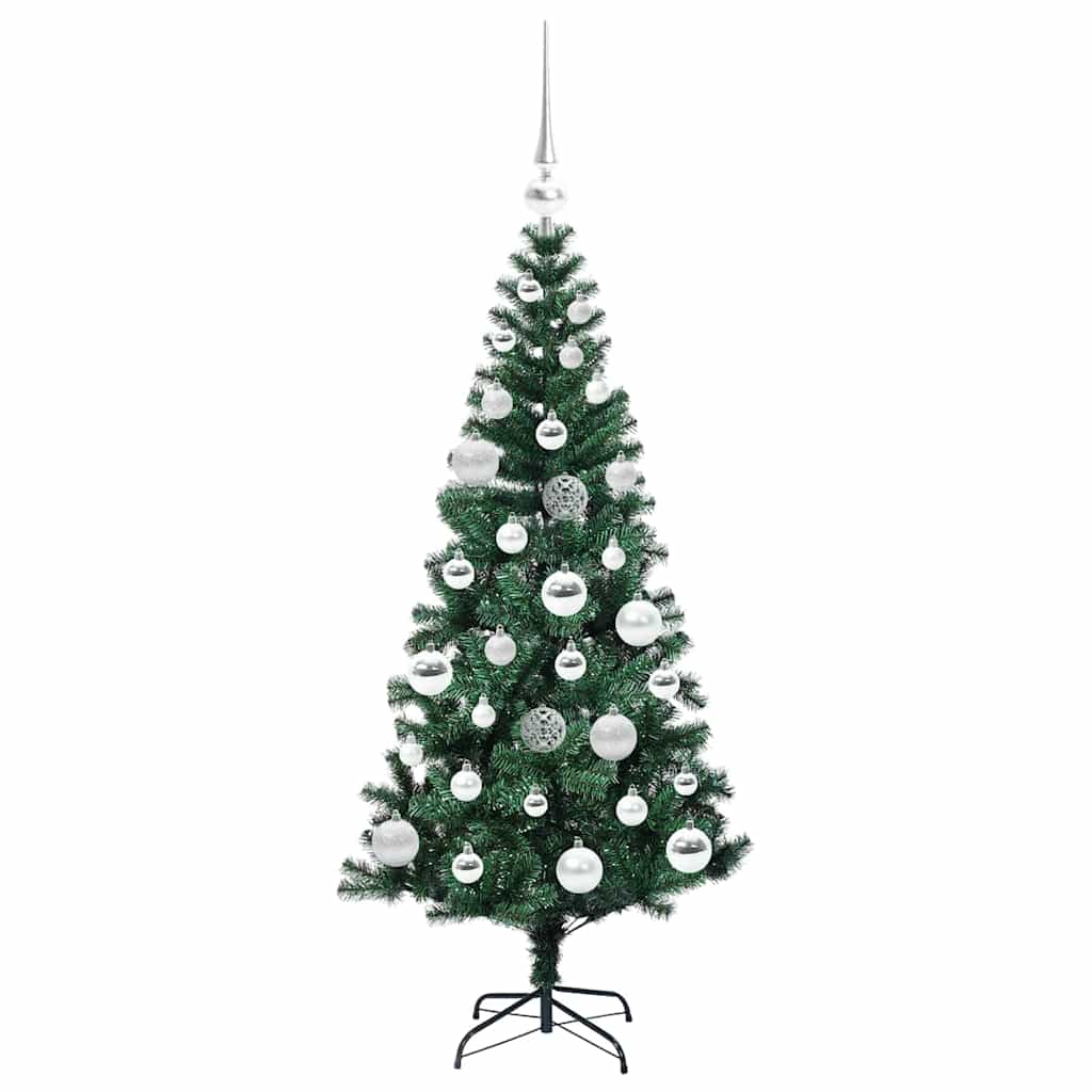 vidaXL Künstlicher vorbeleuchteter Weihnachtsbaum Grün 120 cm