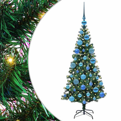 vidaXL Künstlicher vorbeleuchteter Weihnachtsbaum Grün 120 cm